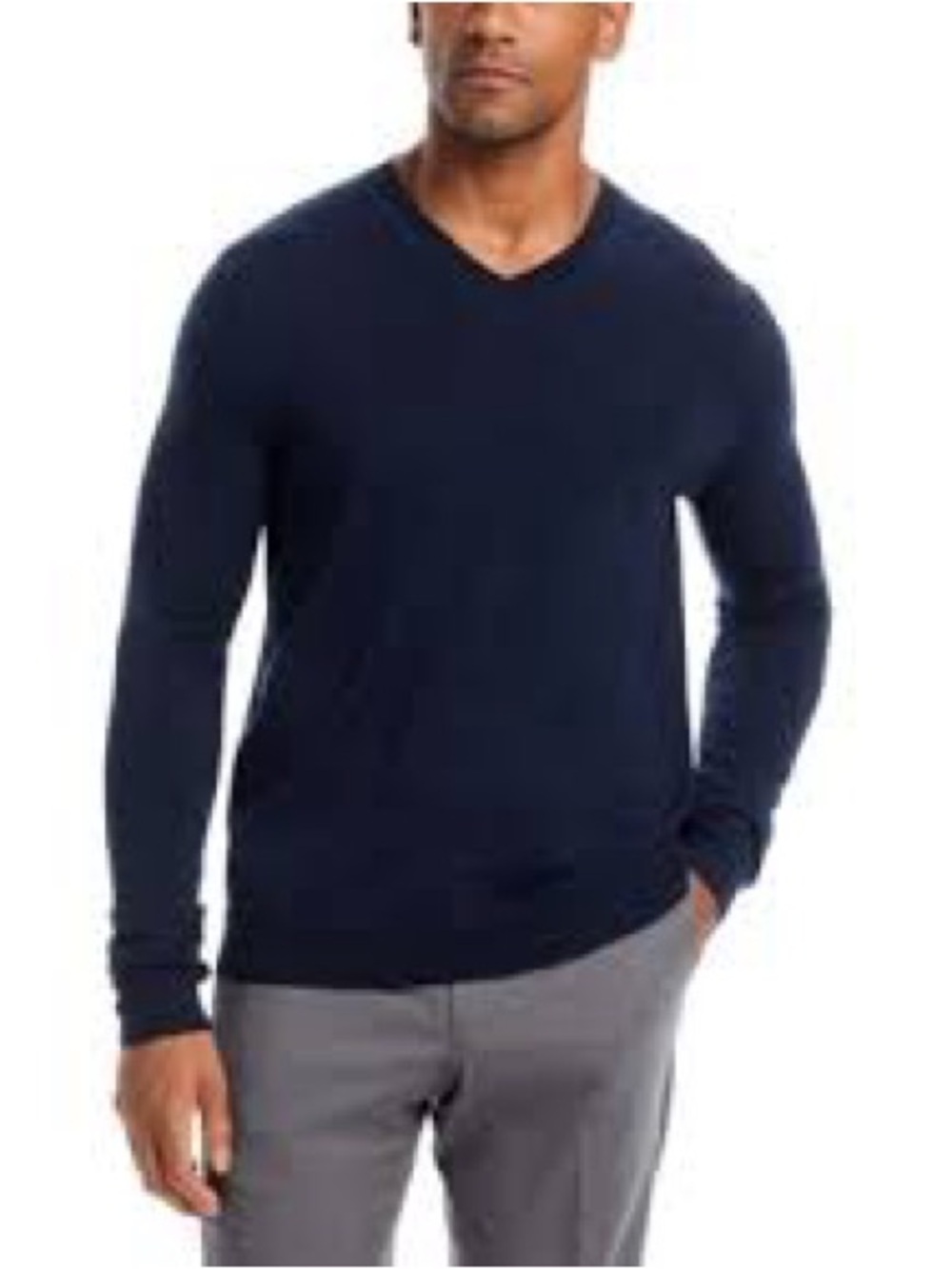 Bloomingdale's Men's Black Cashmere V-Neck Sweater